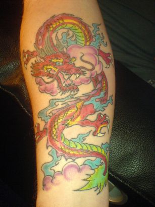 Japanese  Dragon Hand Tattoo